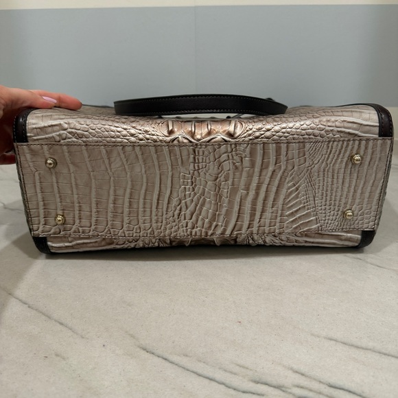 Brahmin Extra Large April Cocoa Ombre Melbourne Leather Tote - Picture 8 of 16